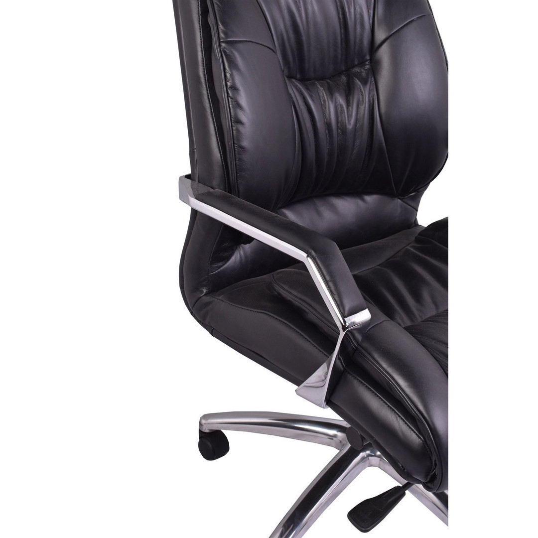  GM High Back Adjustable Leather Office Chair - Black image 3